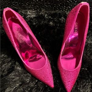 Pink sparkly heels